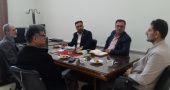 نشست رئیس و معاون اداره میراث فرهنگی و گردشگری کاشان در دانشکده معماری و هنر دانشگاه کاشان.
